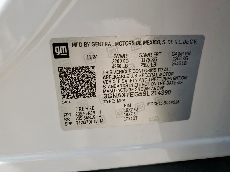 2025 CHEVROLET EQUINOX RS 3GNAXTEG5SL214390