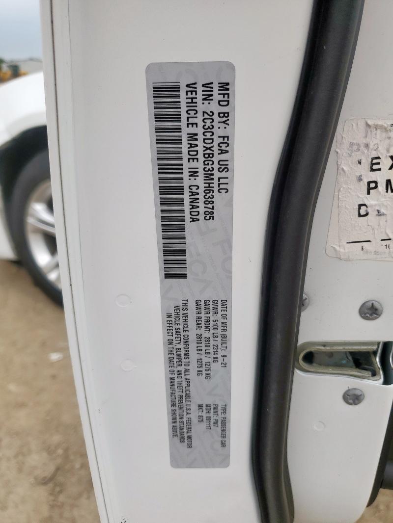 2021 DODGE CHARGER SX 2C3CDXBG3MH638785