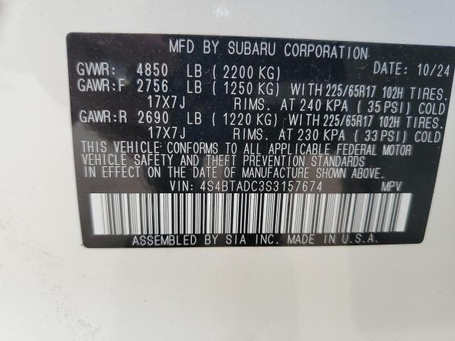 2025 SUBARU OUTBACK PR 4S4BTADC3S3157674