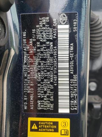 2016 TOYOTA CAMRY LE - 4T4BF1FK3GR549654