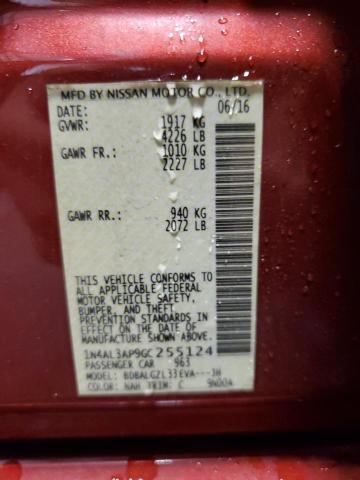 2016 NISSAN ALTIMA 2.5 - 1N4AL3AP9GC255124