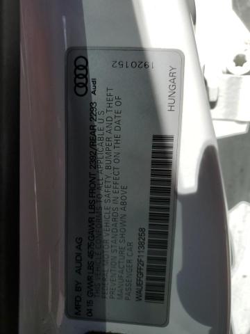2015 AUDI A3 PREMIUM PLUS WAUEFGFF2F1138258