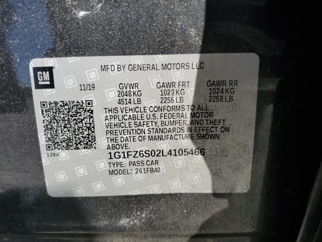 2020 CHEVROLET BOLT EV PR 1G1FZ6S02L4105466