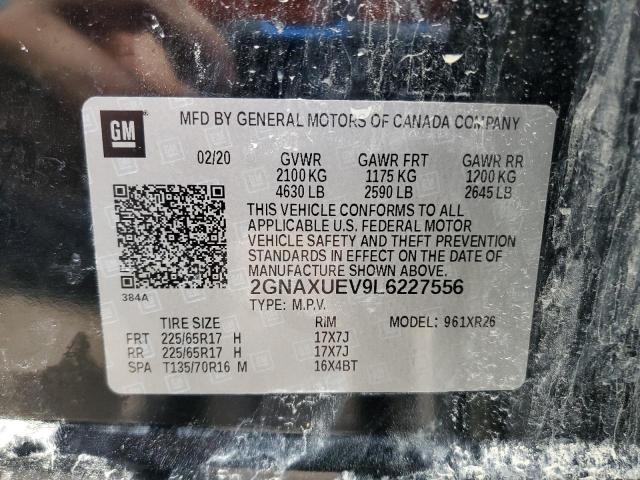 2020 CHEVROLET EQUINOX LT - 2GNAXUEV9L6227556