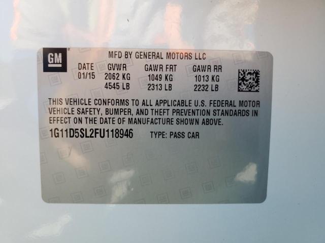 2015 CHEVROLET MALIBU 2LT - 1G11D5SL2FU118946