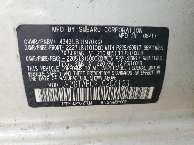 2018 SUBARU CROSSTREK - JF2GTABC2J9204123