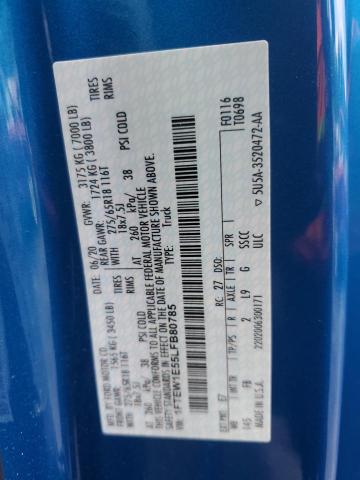 2020 FORD F150 SUPER 1FTEW1E55LFB80785