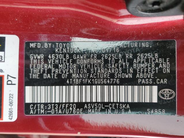 2016 TOYOTA CAMRY LE - 4T1BF1FK1GU564776