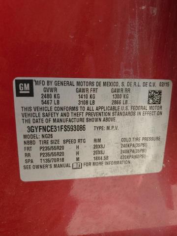 2015 CADILLAC SRX PERFOR 3GYFNCE31FS593086