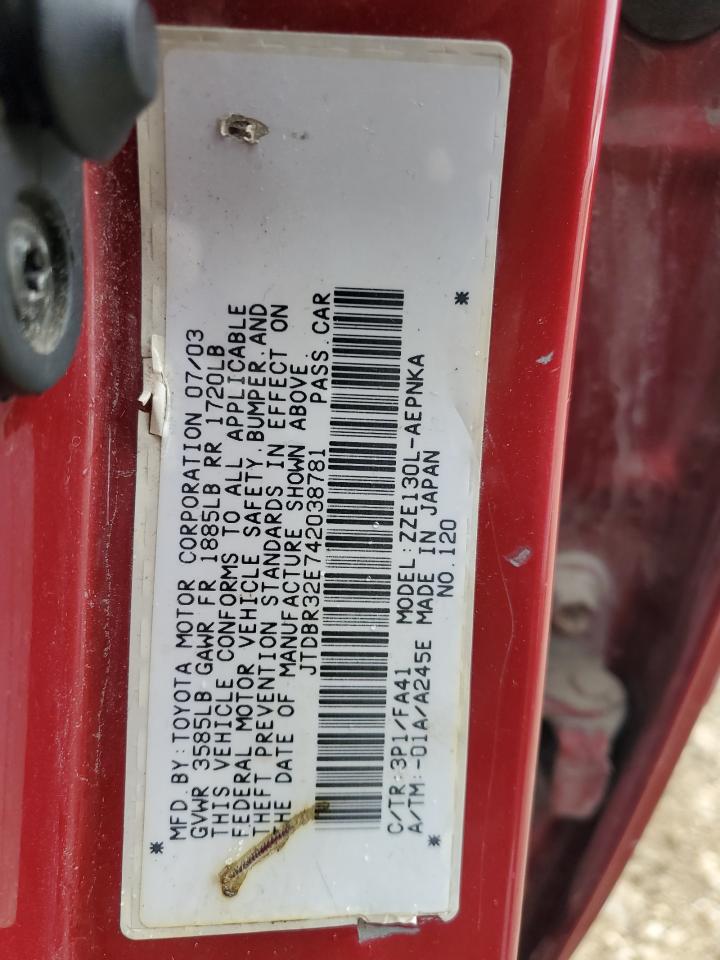 Lot #3276495210 2004 TOYOTA COROLLA CE