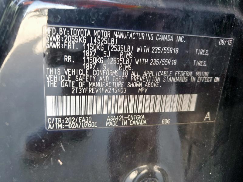 2015 TOYOTA RAV4 LIMIT - 2T3YFREV1FW215403