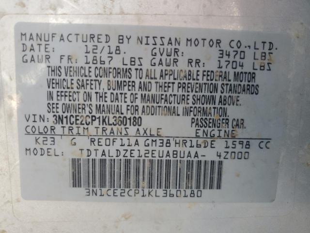 2019 NISSAN VERSA NOTE - 3N1CE2CP1KL360180