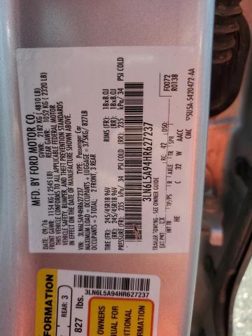 2017 LINCOLN MKZ PREMIE 3LN6L5A94HR627237