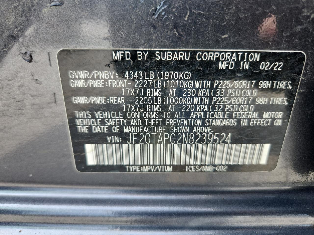 SUBARU CROSSTREK PREMIUM