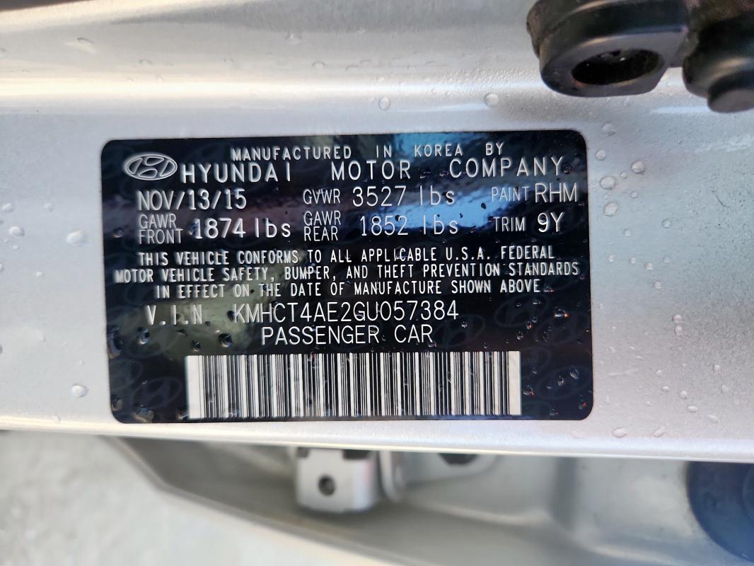 2016 HYUNDAI ACCENT SE KMHCT4AE2GU057384