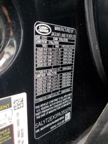 2023 LAND ROVER RANGE ROVE SALYT2EX0PA350270