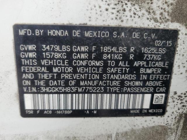 2015 HONDA FIT EX 3HGGK5H83FM775223
