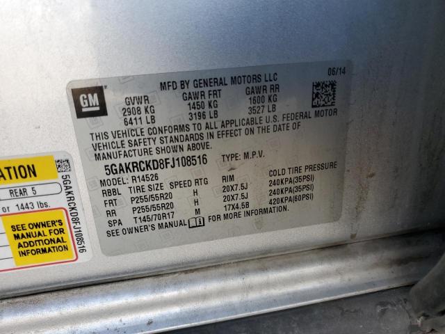 2015 BUICK ENCLAVE 5GAKRCKD8FJ108516