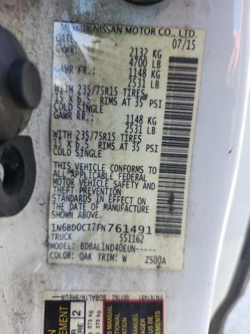 2015 NISSAN FRONTIER S 1N6BD0CT7FN761491