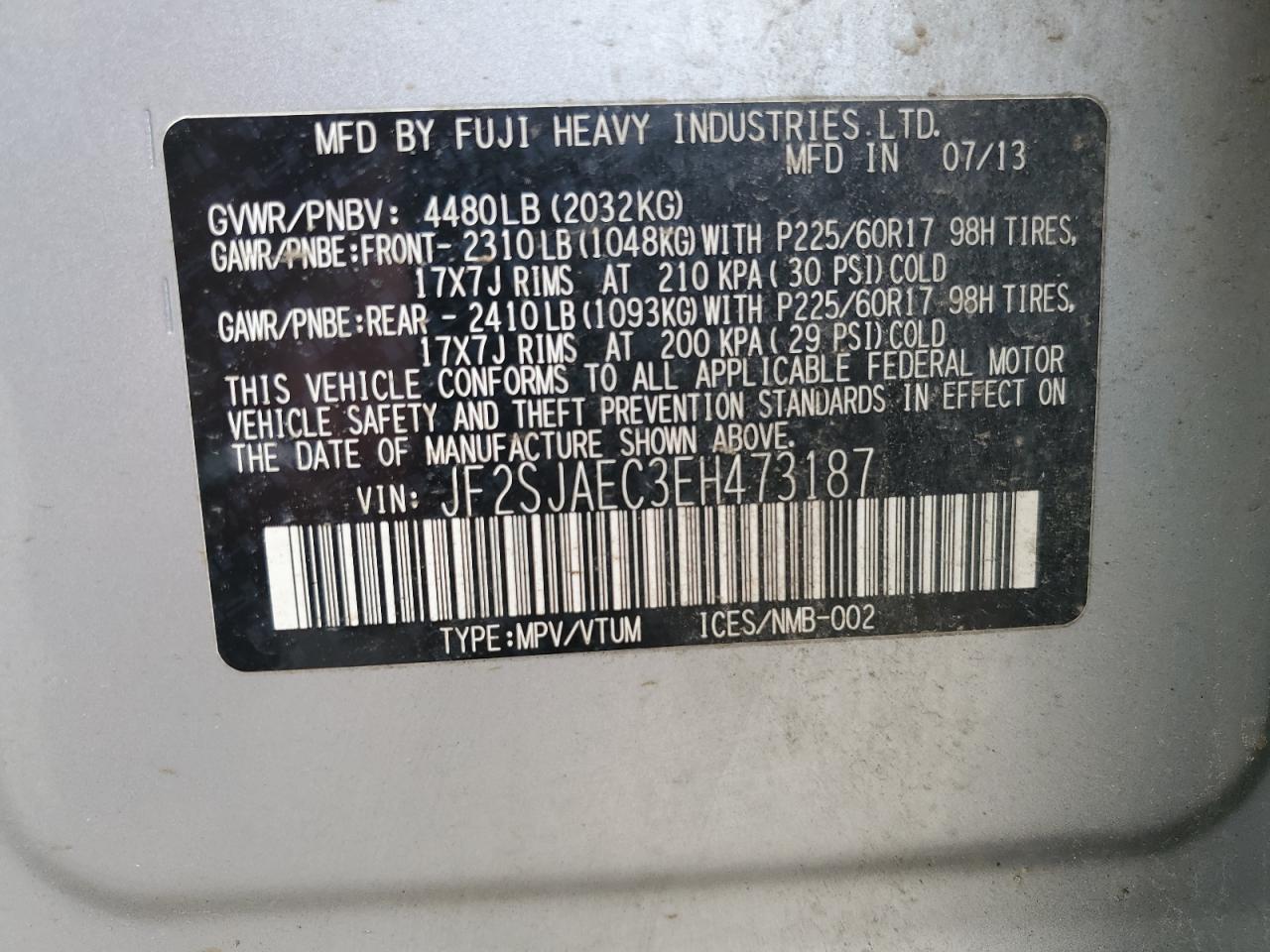 SUBARU FORESTER 2.5I PREMIUM