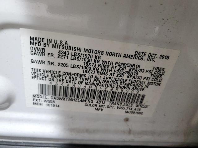 2015 MITSUBISHI OUTLANDER 4A4AR3AW3FE056999