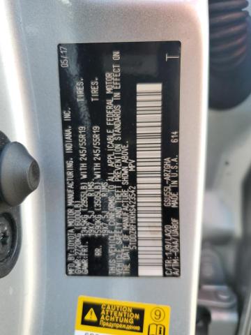 2017 TOYOTA HIGHLANDER - 5TDDZRFHXHS423542