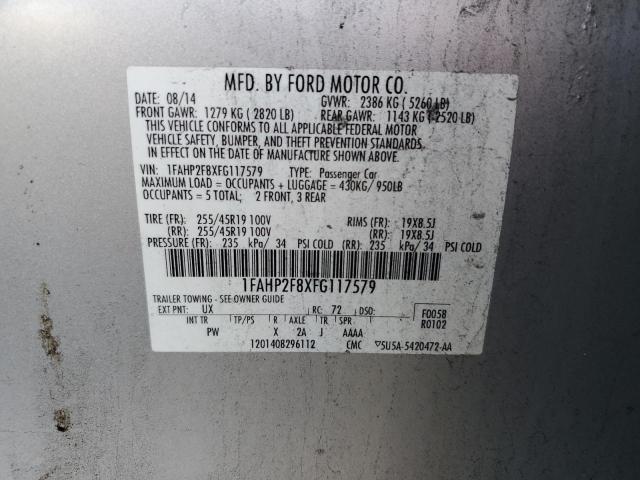 2015 FORD TAURUS LIM 1FAHP2F8XFG117579