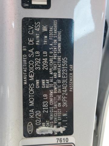 2020 KIA FORTE FE - 3KPF24AD3LE231595