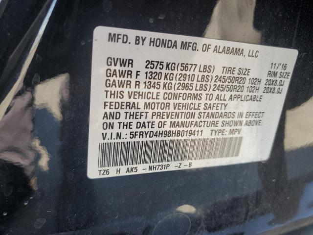 2017 ACURA MDX ADVANC 5FRYD4H98HB019411