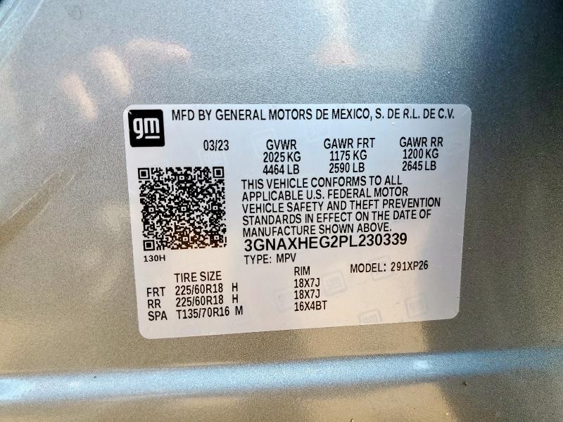 2023 CHEVROLET EQUINOX LS 3GNAXHEG2PL230339