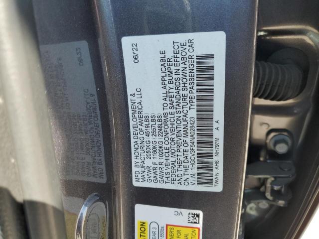 2022 HONDA ACCORD HYBRID EXL 1HGCV3F54NA028423