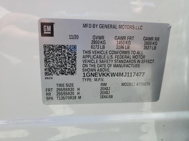 2021 CHEVROLET TRAVERSE P 1GNEVKKW4MJ117477
