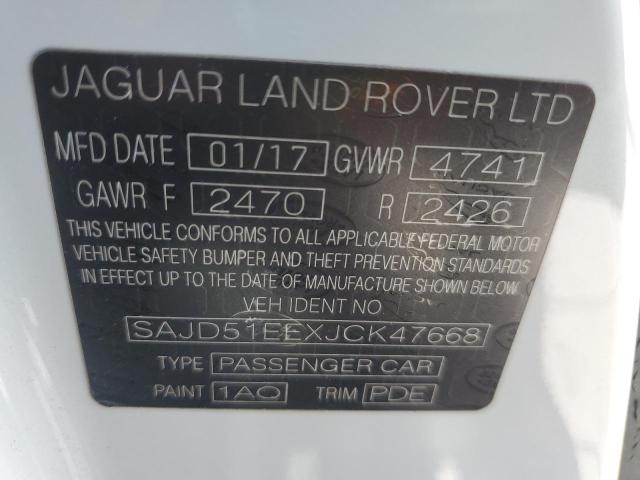 2018 JAGUAR F-TYPE R SAJD51EEXJCK47668