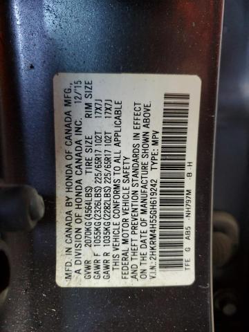 2016 HONDA CR-V EX 2HKRM4H55GH619242