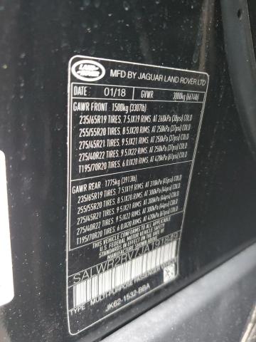2018 LAND ROVER RANGE ROVE - SALWR2RV7JA191849