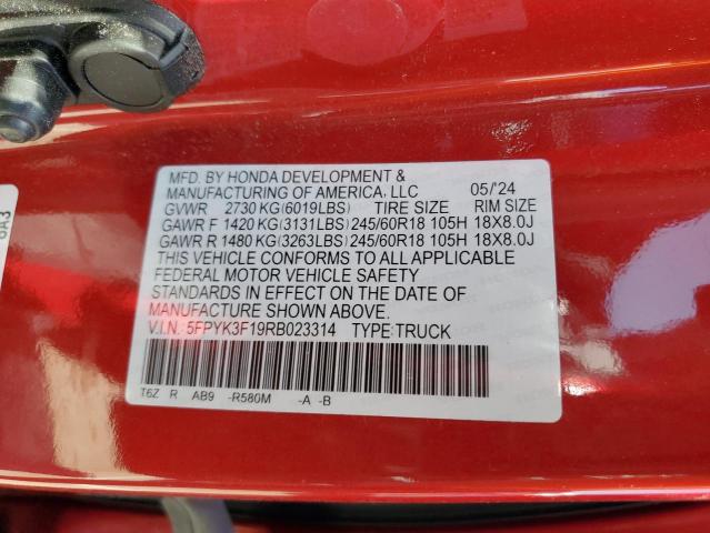 2024 HONDA RIDGELINE 5FPYK3F19RB023314