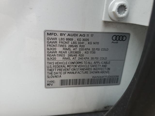 2018 AUDI Q7 PRESTIG WA1VAAF77JD023258