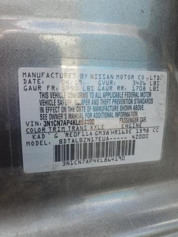 2019 NISSAN VERSA S 3N1CN7AP4KL864190