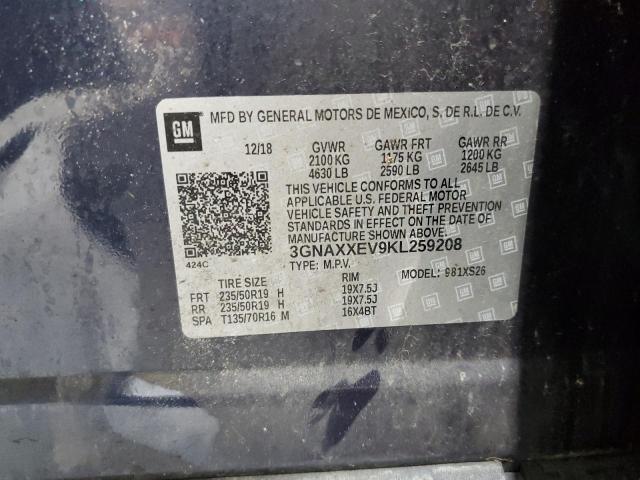 2019 CHEVROLET EQUINOX PR 3GNAXXEV9KL259208