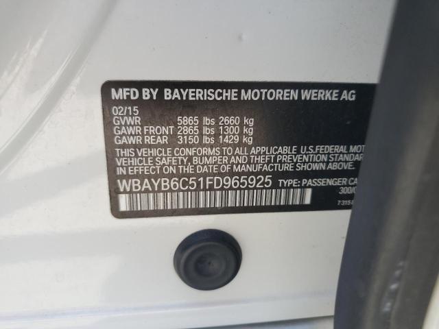 2015 BMW 750 XI WBAYB6C51FD965925