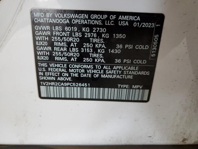 2023 VOLKSWAGEN ATLAS SE 1V2HR2CA9PC526451