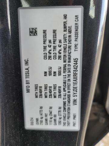 2024 TESLA MODEL 3 - 5YJ3E1EAXRF842445