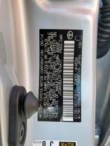 2015 TOYOTA PRIUS JTDKN3DU7F1876477