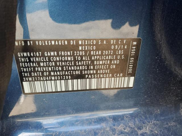 2015 VOLKSWAGEN GOLF 3VW217AU4FM031299