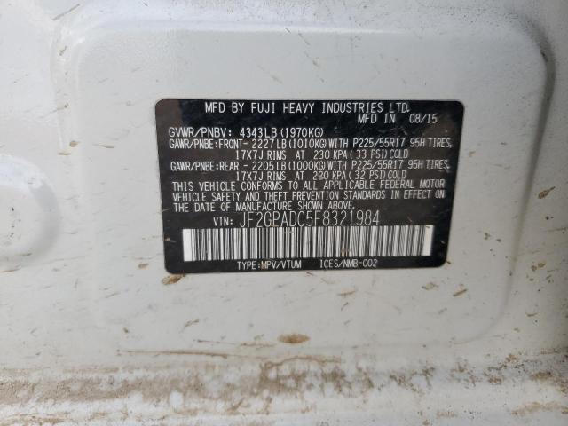 2015 SUBARU XV CROSSTREK 2.0 PREMIUM JF2GPADC5F8321984