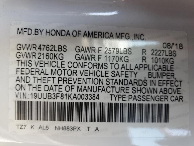 2019 ACURA TLX ADVANC 19UUB3F81KA003384