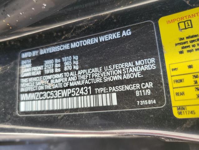 2014 MINI COOPER S C - WMWZC3C53EWP52431