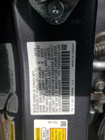 2025 HONDA CIVIC LX 2HGFE2F25SH603400
