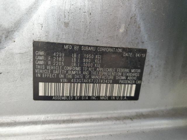 2018 SUBARU IMPREZA SPORT 4S3GTAK67J3743428