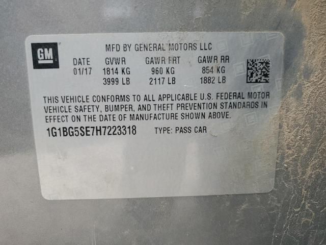 2017 CHEVROLET CRUZE LT 1G1BG5SE7H7223318